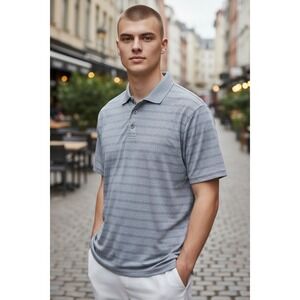 Grand Slam Men's Polo Shirt XL Gray Performance Moisture-Wicking